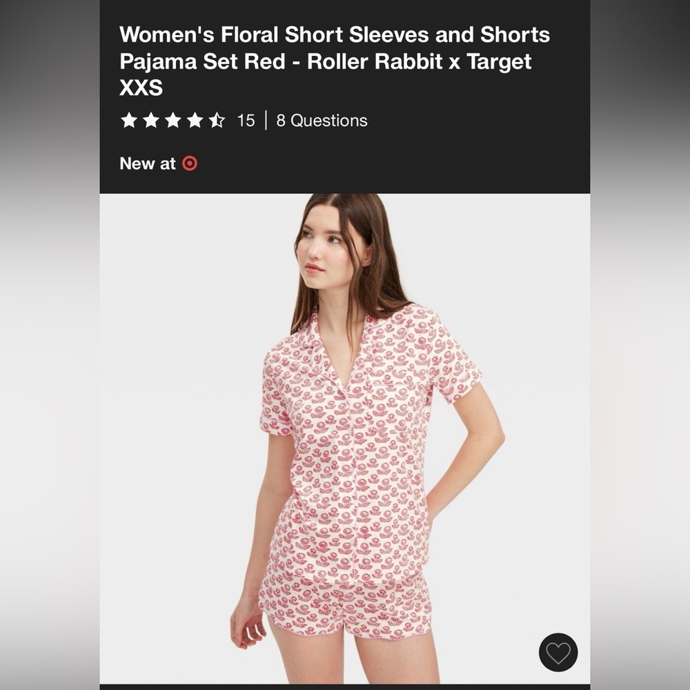 Roller Rabbit Pink Floral Pajama Set